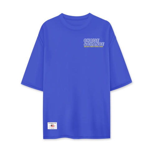 CHOISE 5부 반팔티 남여공용 빅사이즈 레터링 루즈핏 티셔츠